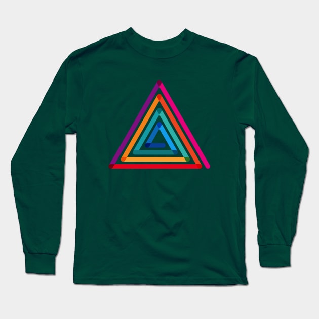 colorfull triangles Long Sleeve T-Shirt by mryetee